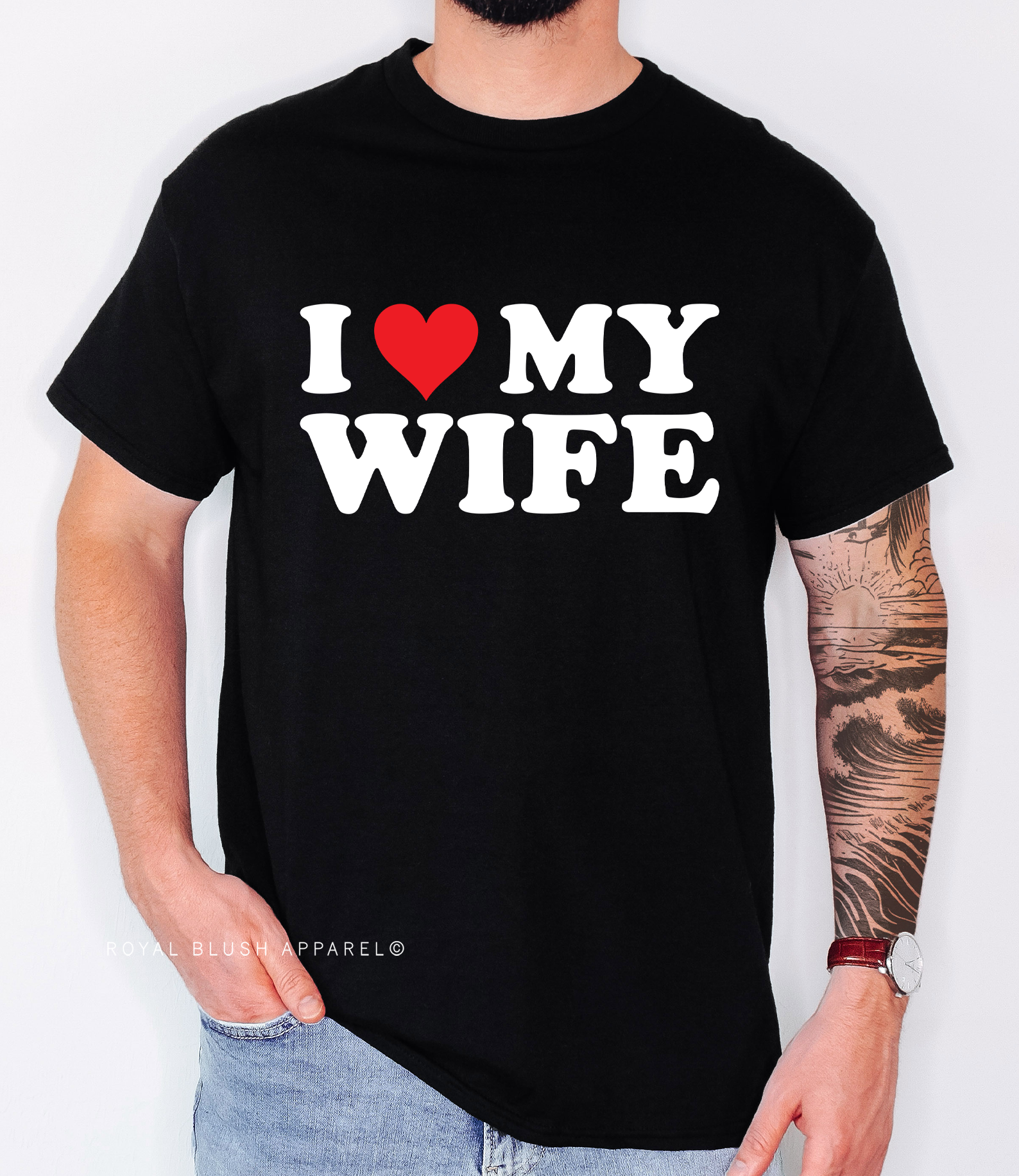 I Love My Wife Relaxed Unisex T-shirt