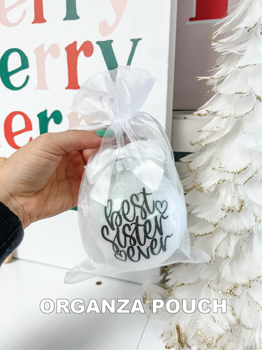 Holly Jolly Teacher Glitter Ornament