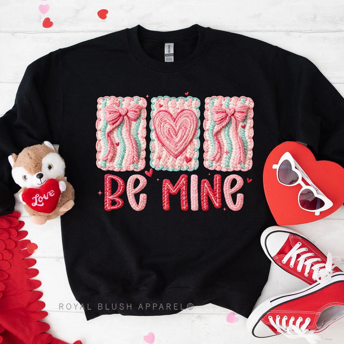Faux Yarn Be Mine Sweatshirt