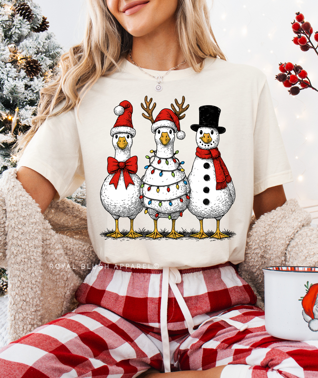 Festive Geese Relaxed Unisex T-shirt