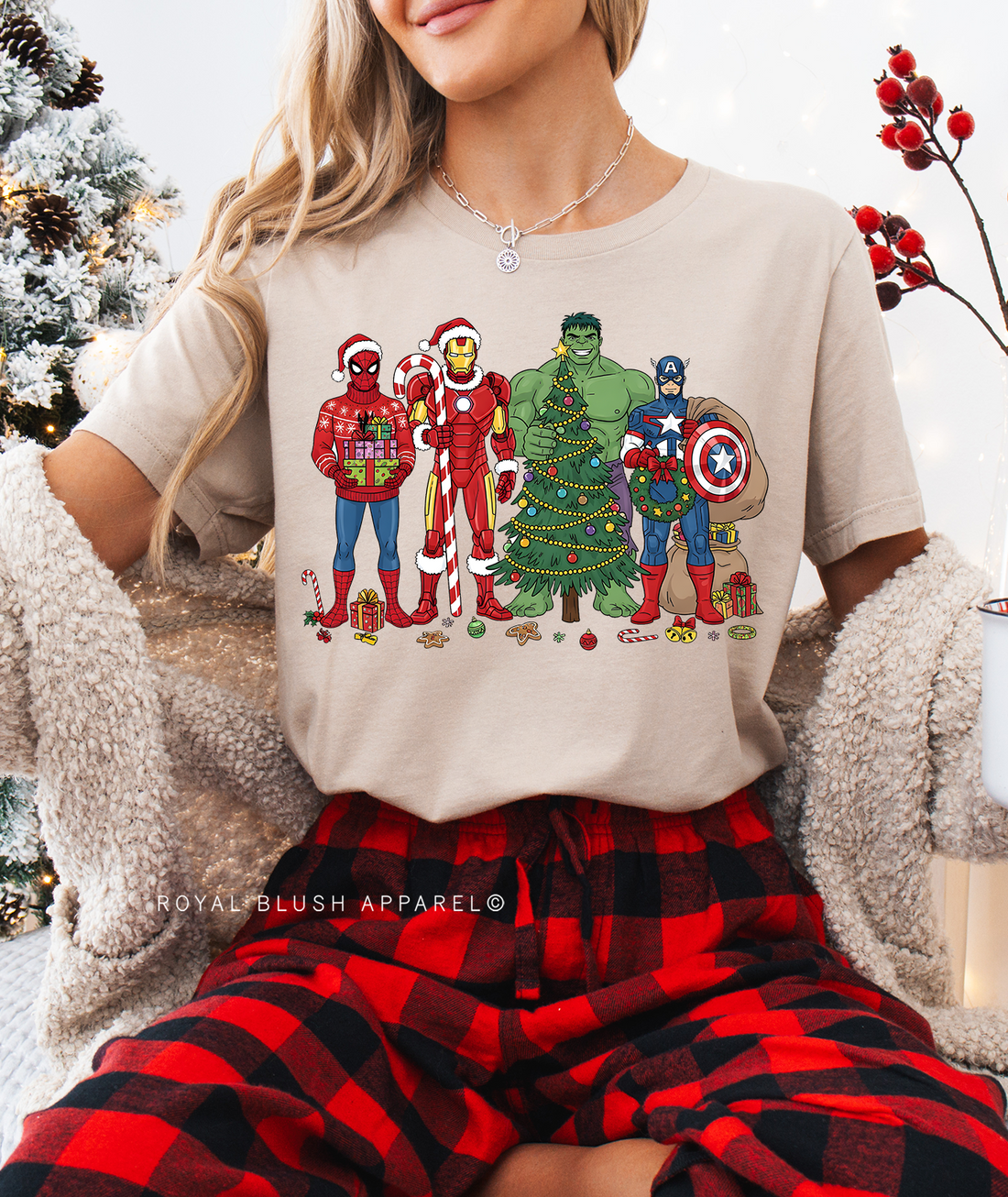 Festive Superheroes Relaxed Unisex T-shirt