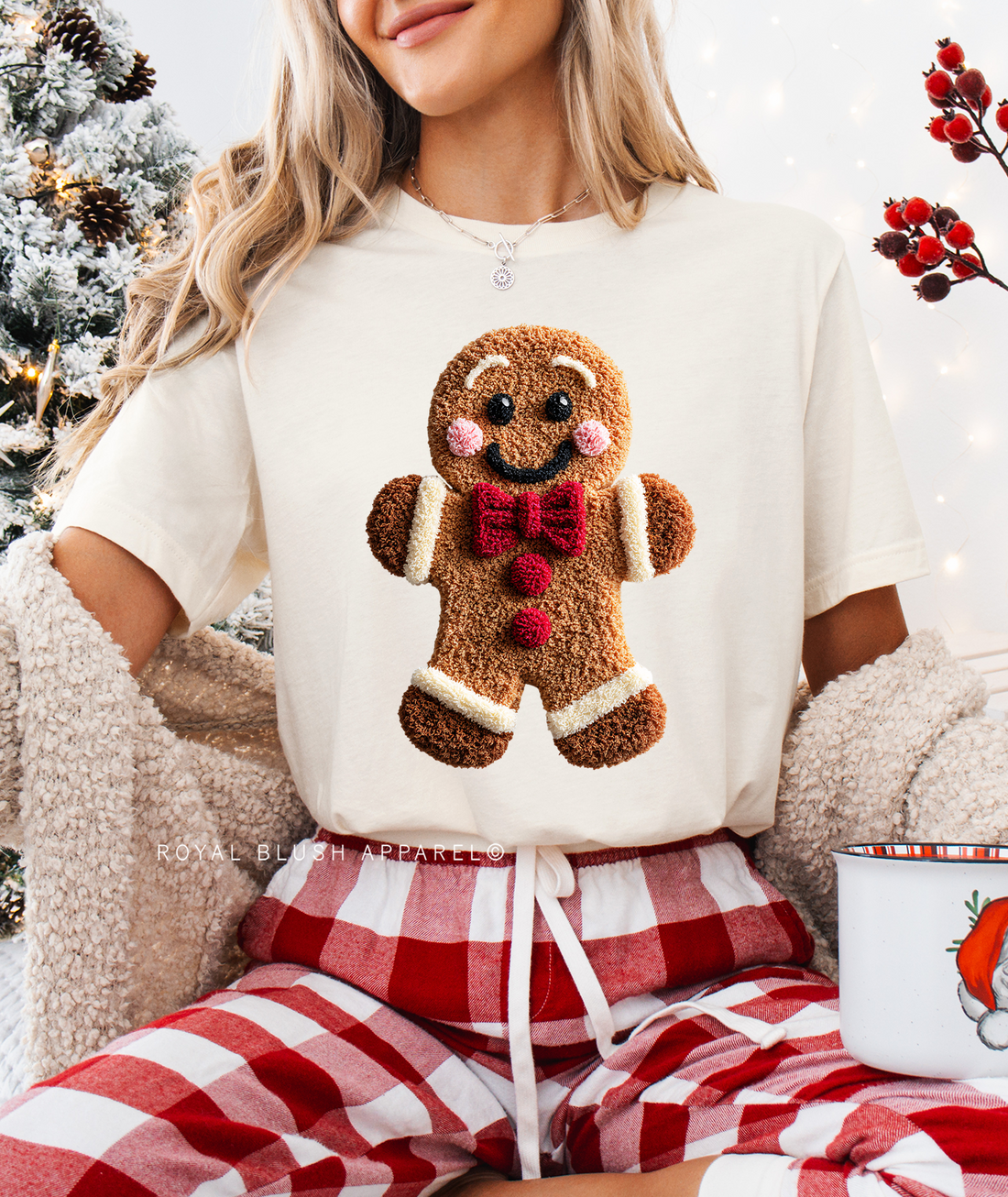 Gingerbread Crochet Relaxed Unisex T-shirt
