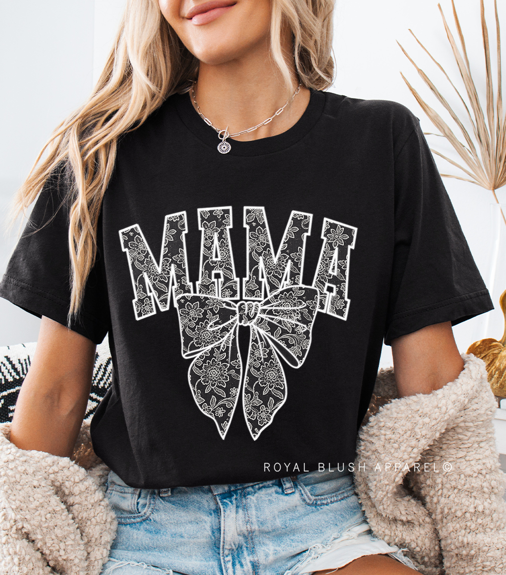 Lace Mama Bow Relaxed Unisex T-shirt