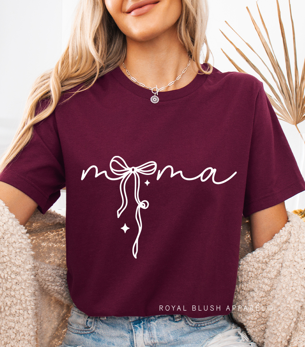 White Mama Bow Relaxed Unisex T-shirt