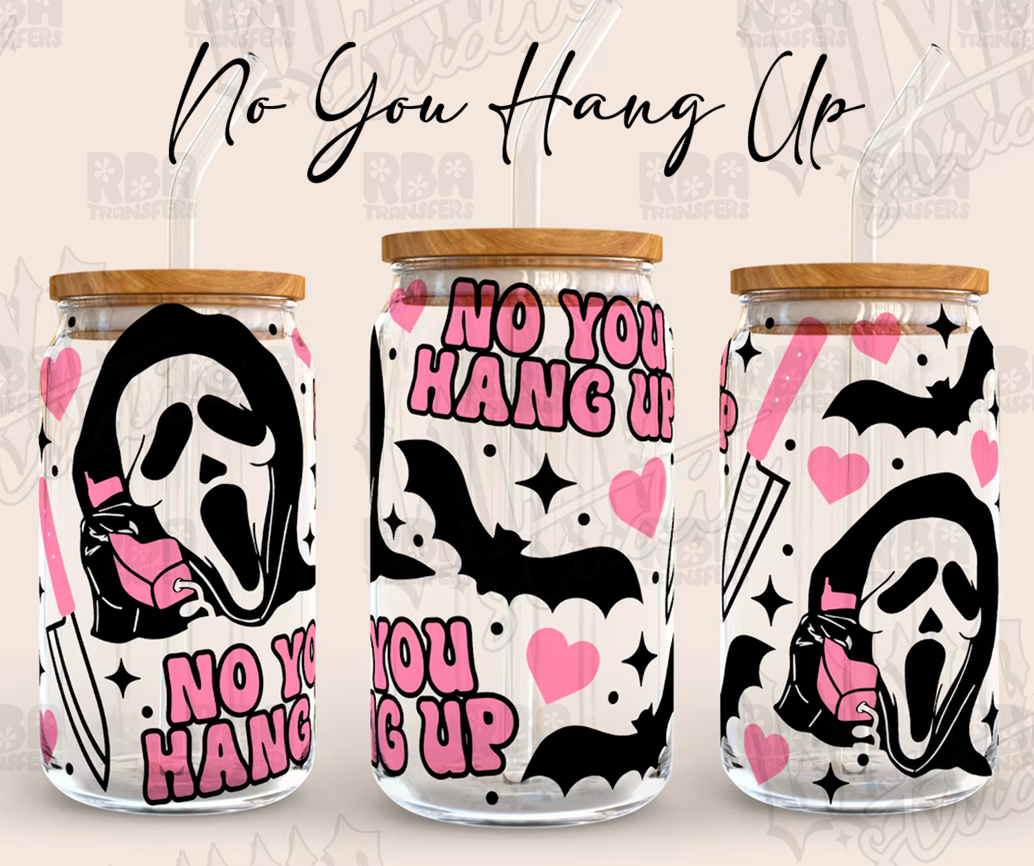 No You Hang Up Iced Coffee Glass