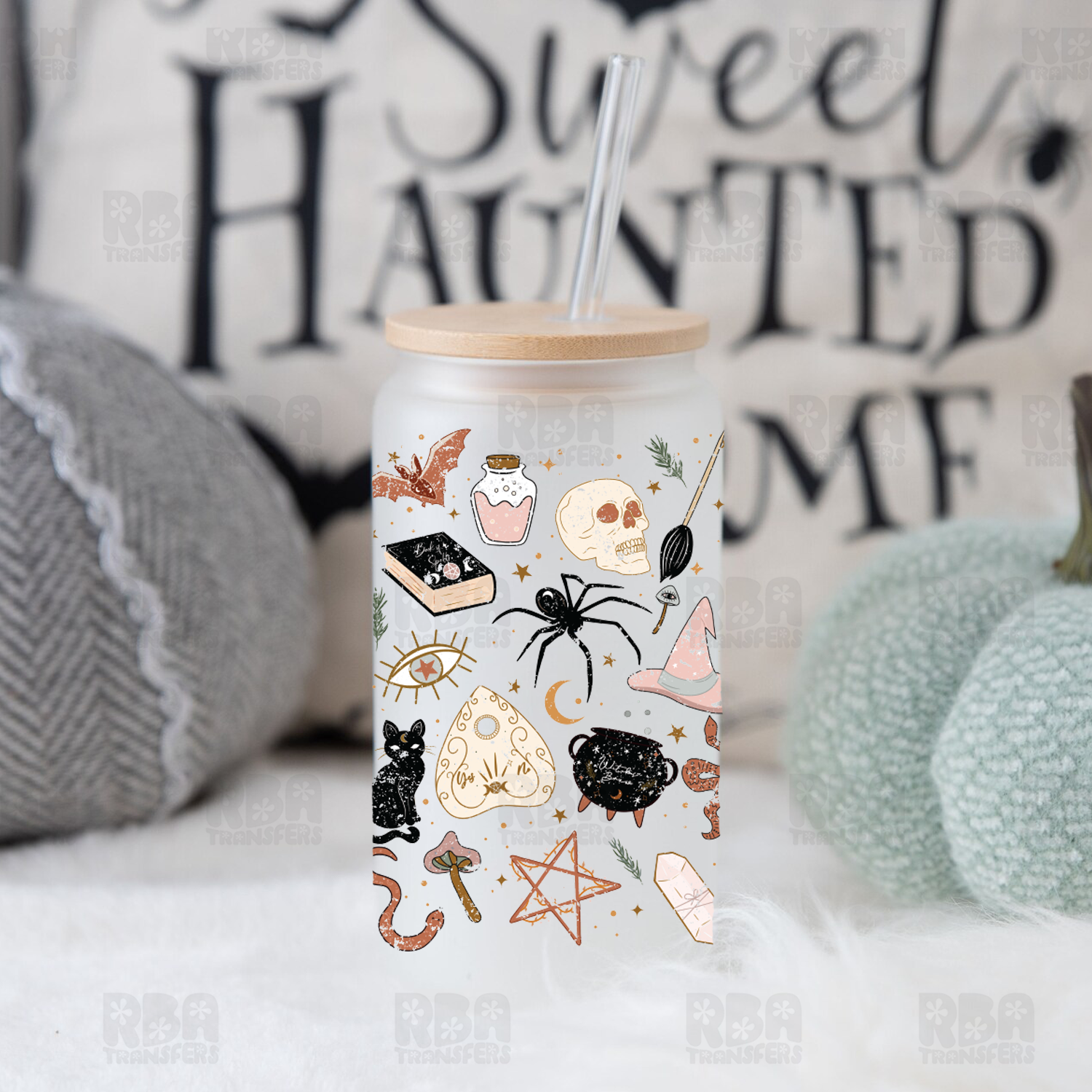 Ouija Board Iced Coffee Glass