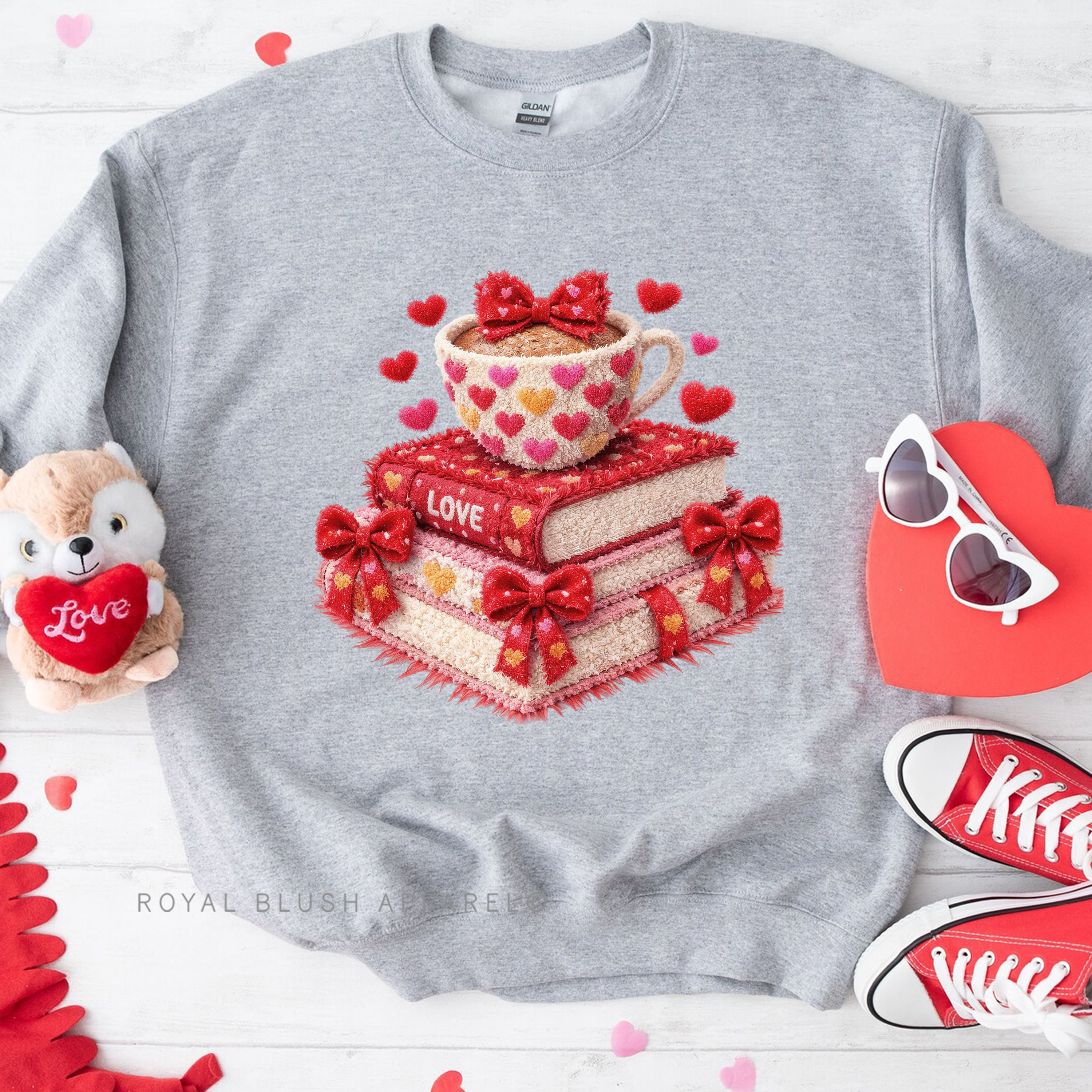 Plush Books And Coffee Sweatshirt