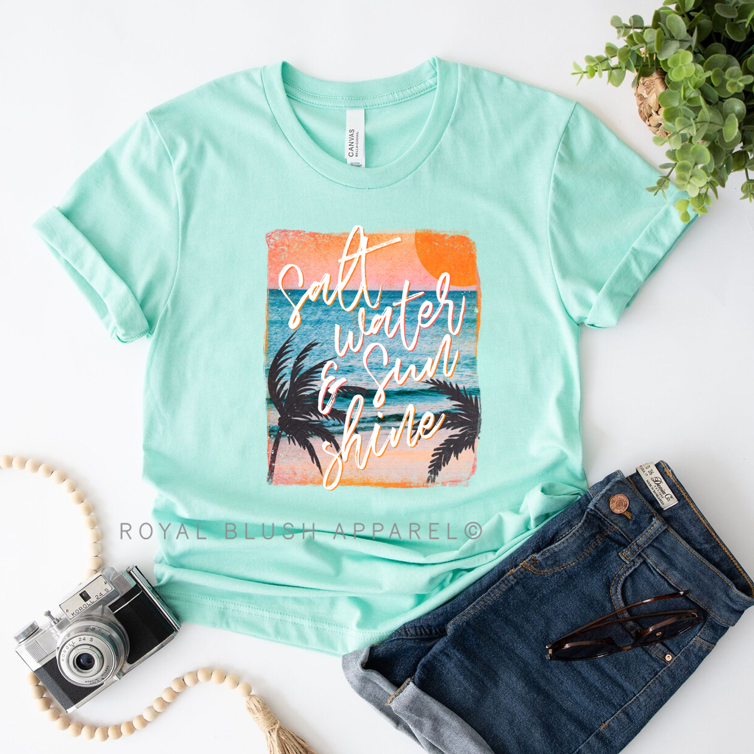 Salt Water & Sun Shine Relaxed Unisex T-shirt