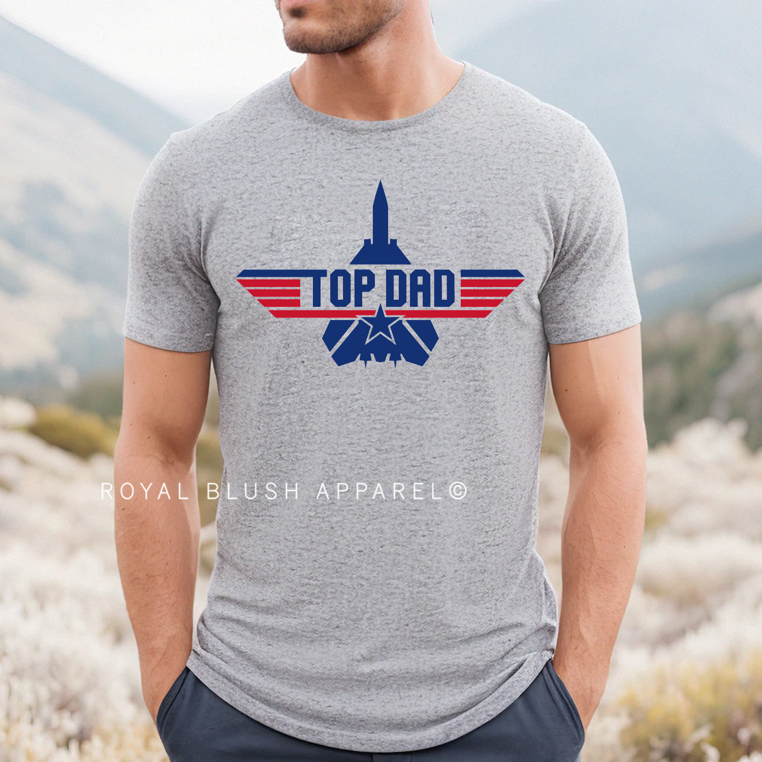 Top Dad  - MEDIUM GREY Relaxed Unisex T-shirt