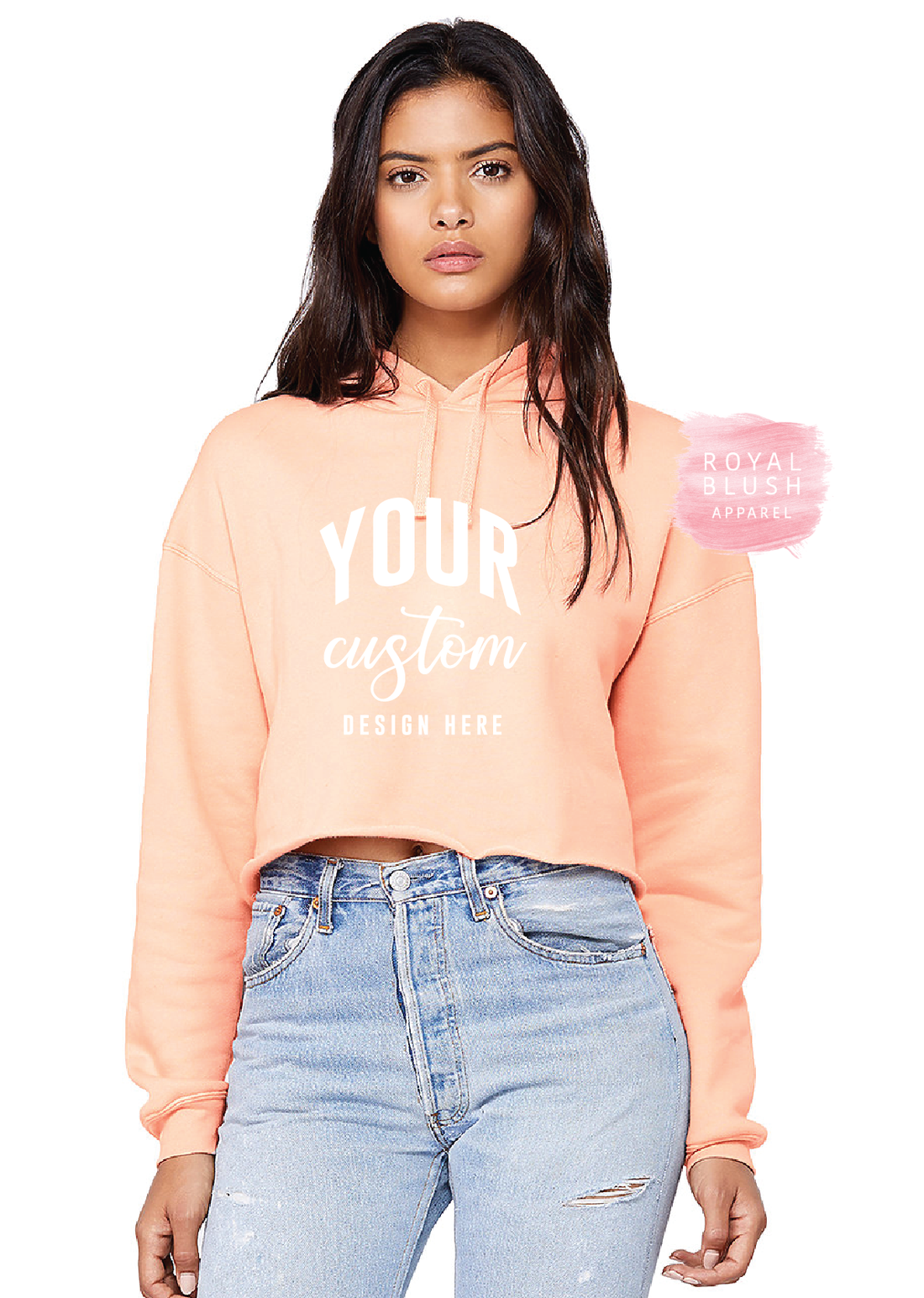 Custom Crop Fleece Hoodie