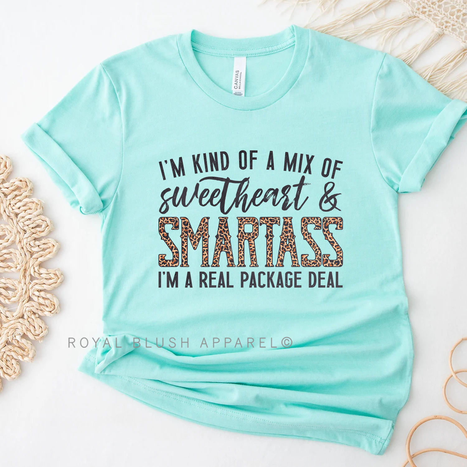 T-shirt unisexe décontracté Sweetheart & Smartass