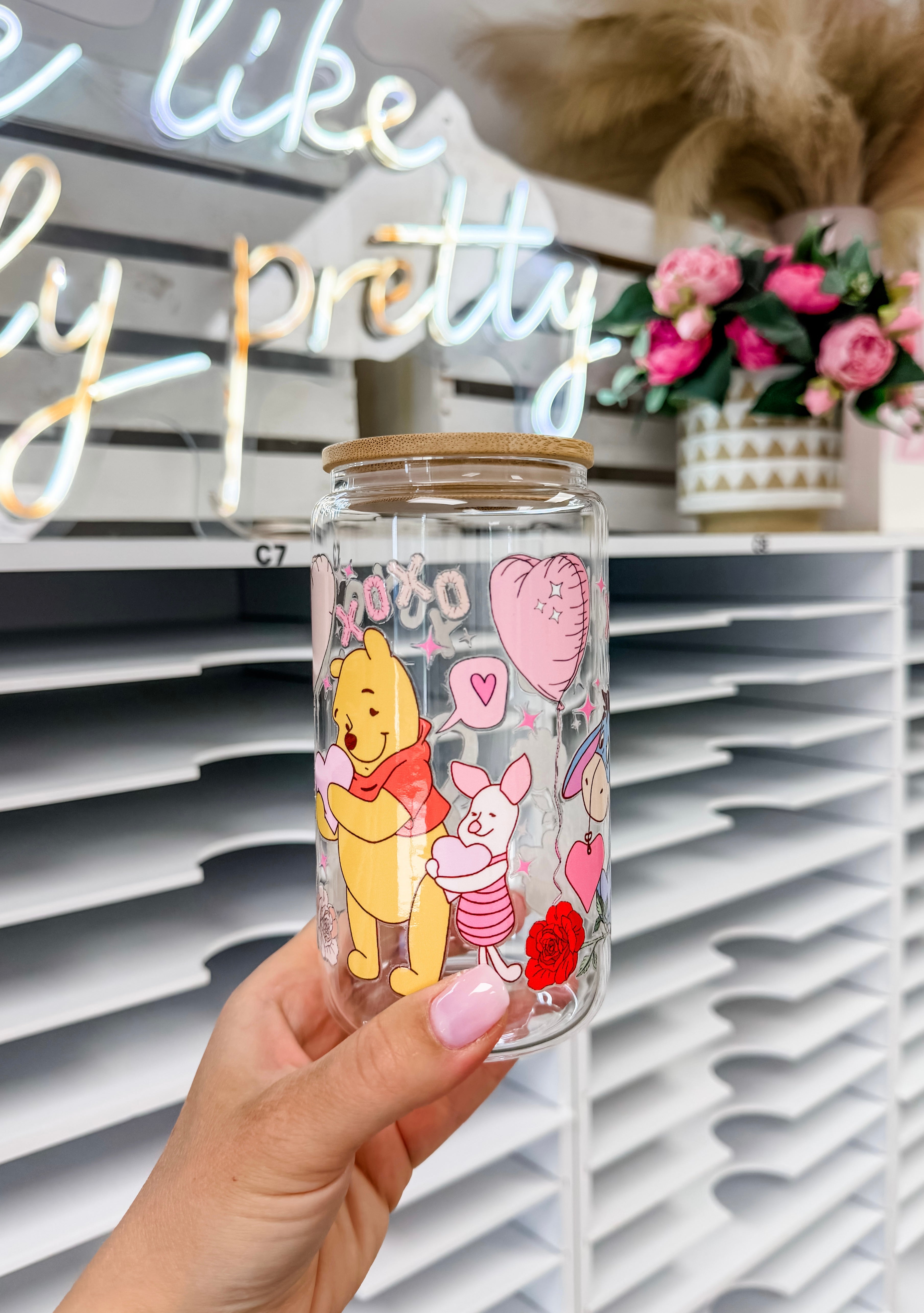XOXO Iced Coffee Glass