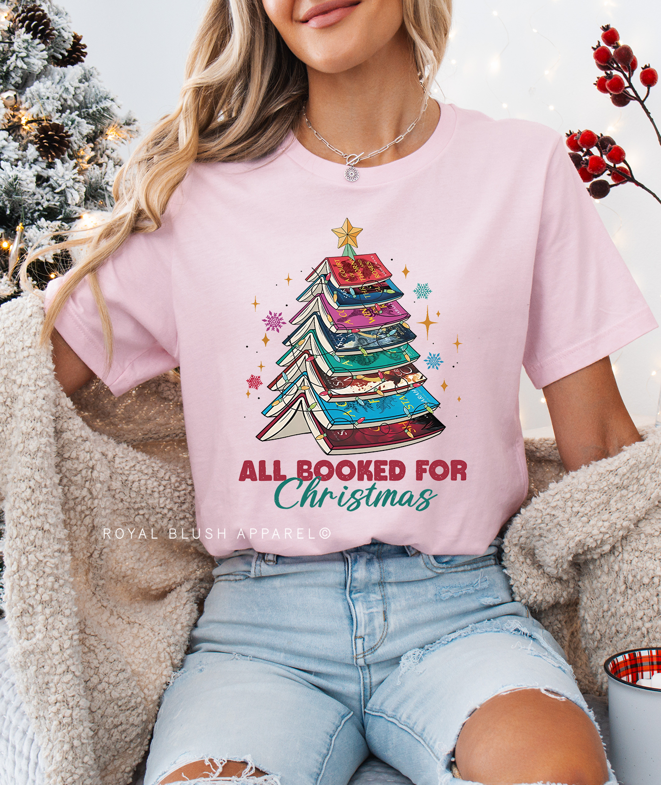 ACOTAR All Booked For Christmas Relaxed Unisex T-shirt