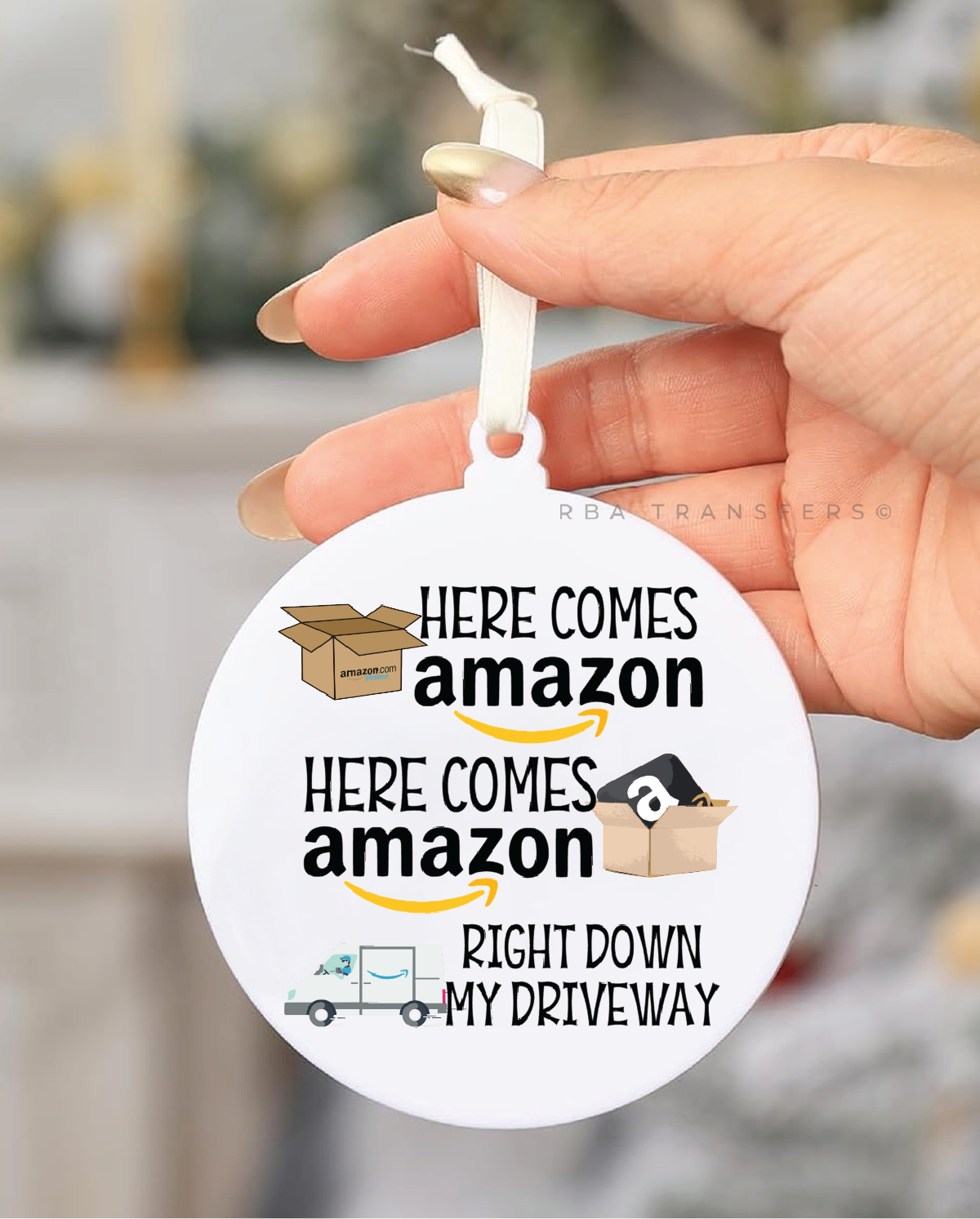 Here Comes Amazon Acrylic Ornament