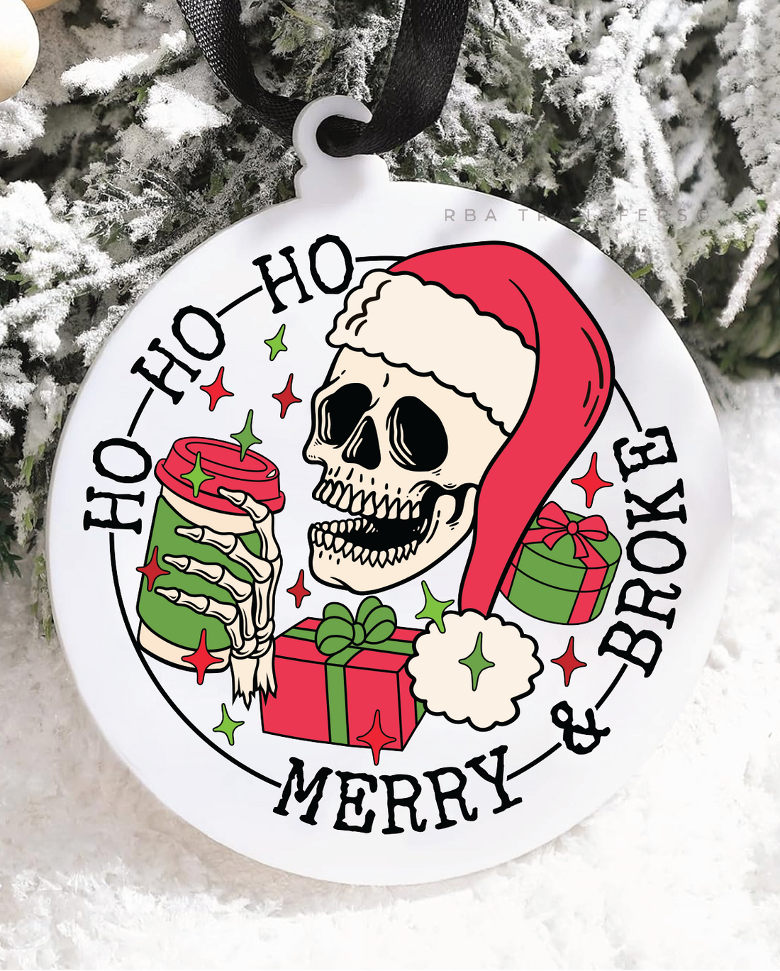 Merry &amp; Broke Acrylic Ornament