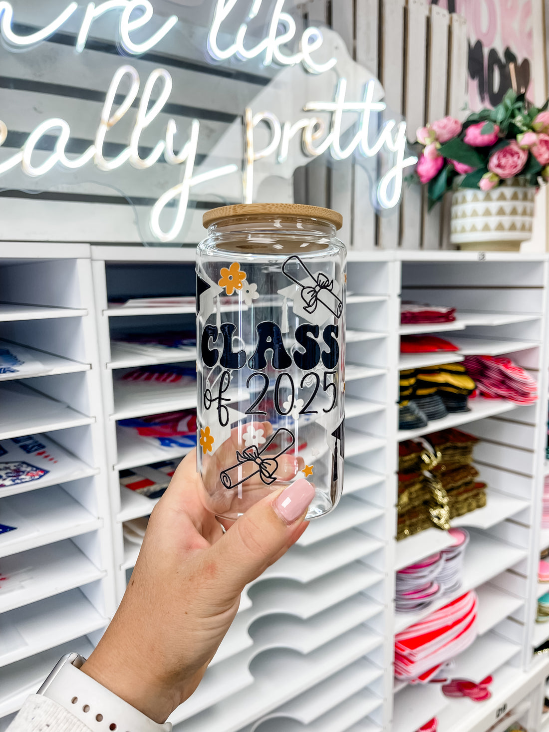 Class Of 2025 Iced Coffee Glass