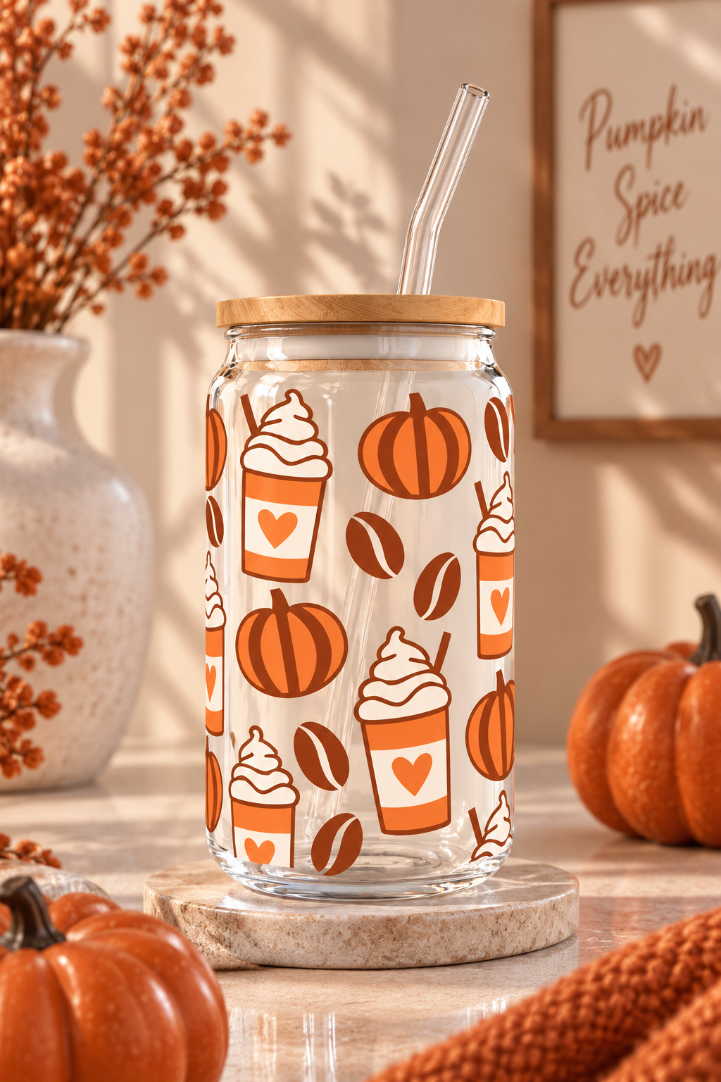 PSL Iced Coffee Glass