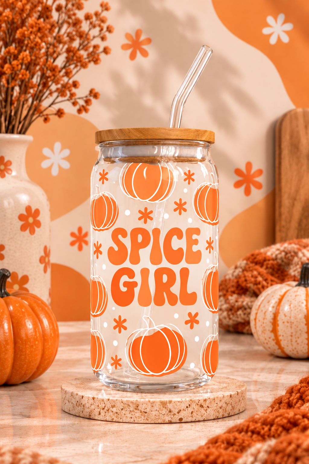 Spice Girl Iced Coffee Glass