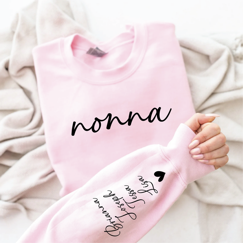 Personalized Nonna sweatshirt with family names