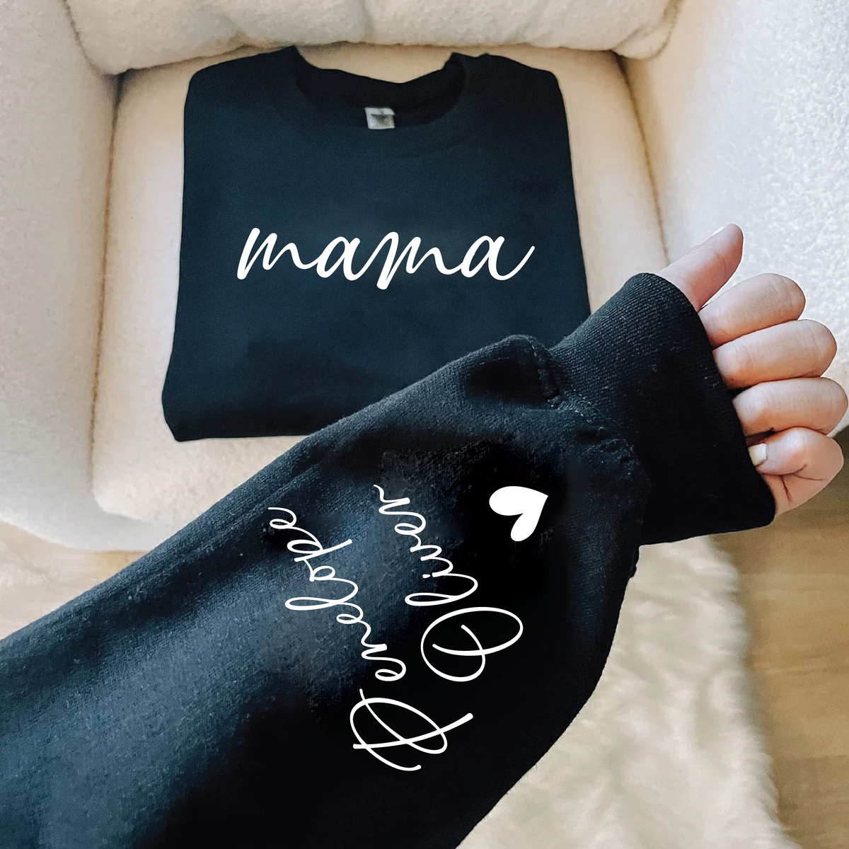 Personalized Mama sweatshirt with children’s names