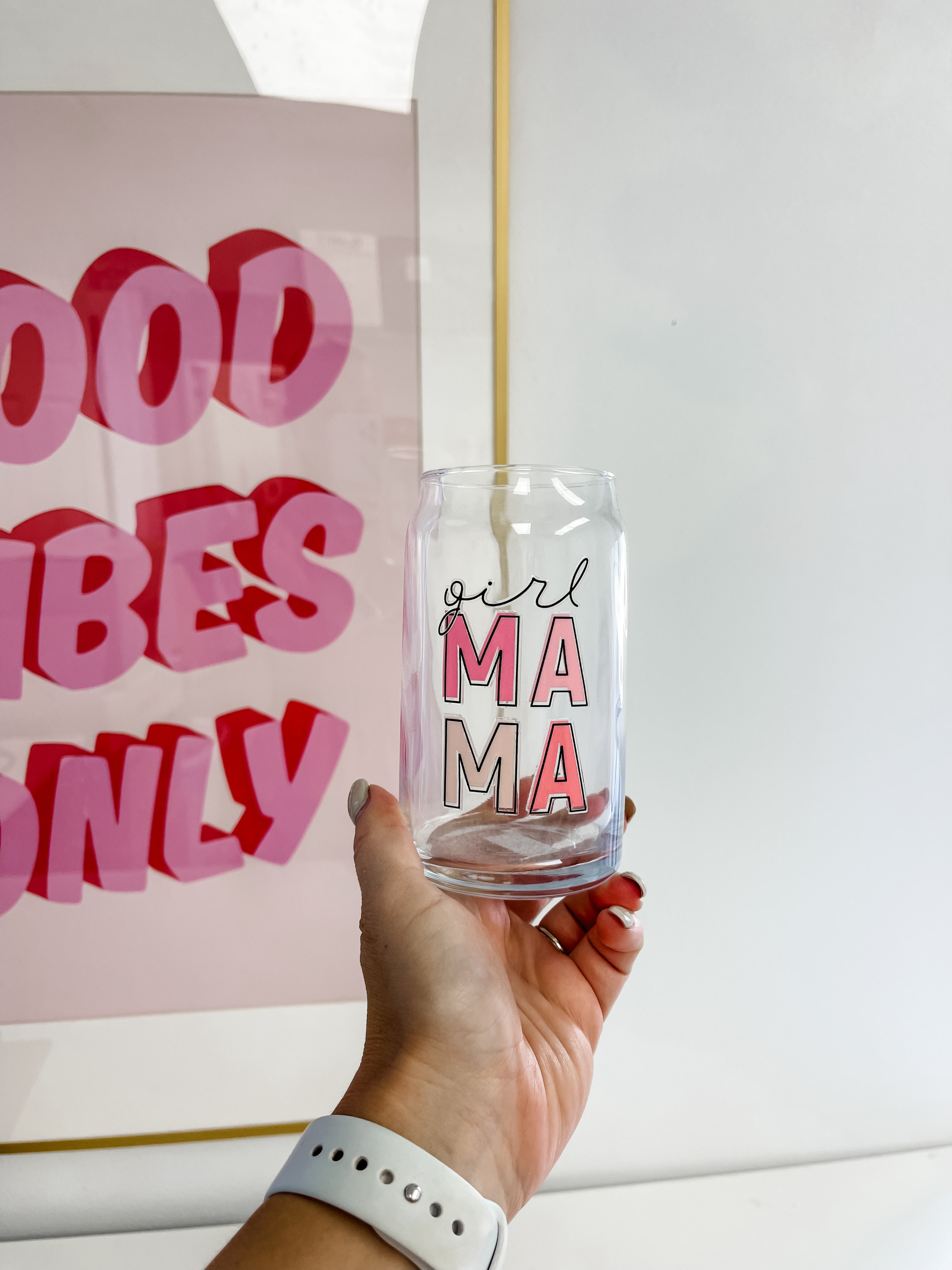 Girl Mama Iced Coffee Cup