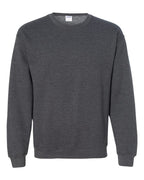 Gildan Gray sweatshirt on a white background