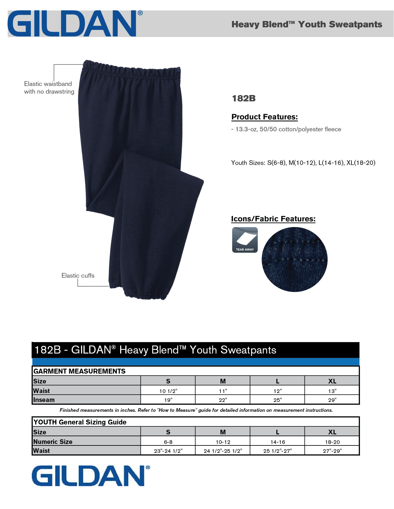 Riverains GILDAN PANTS 18200