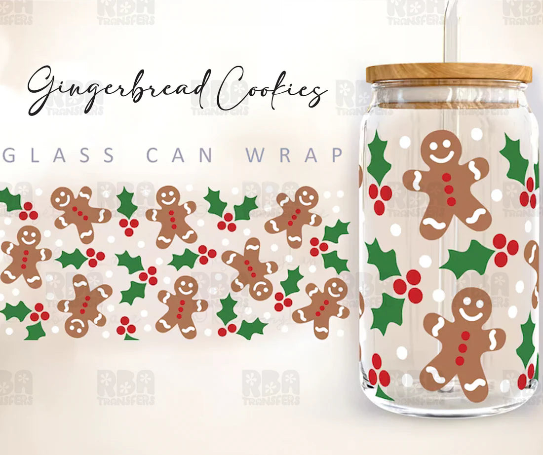 Gingerbread Cookies Iced Coffee Glass