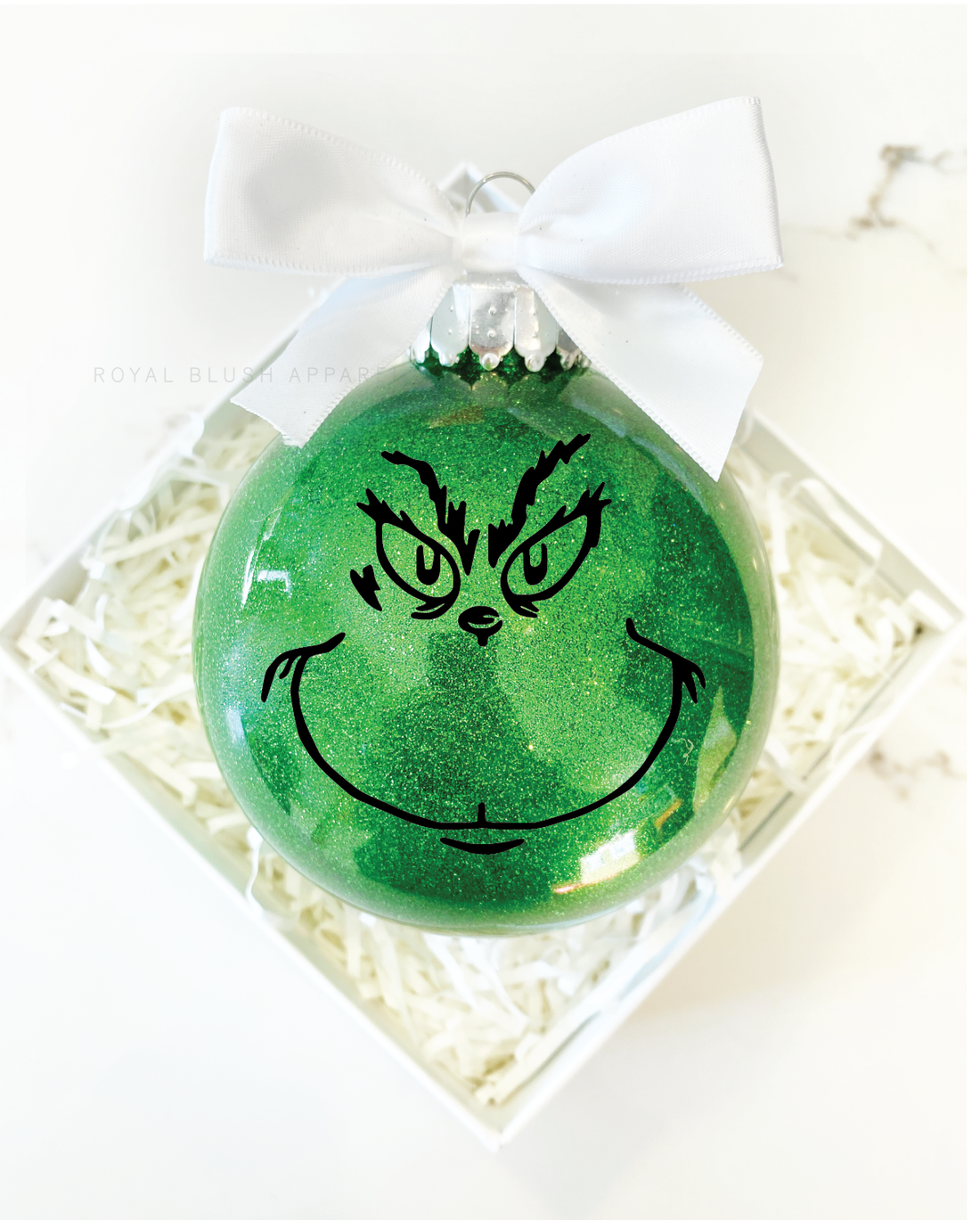 Grinch Glitter Ornament