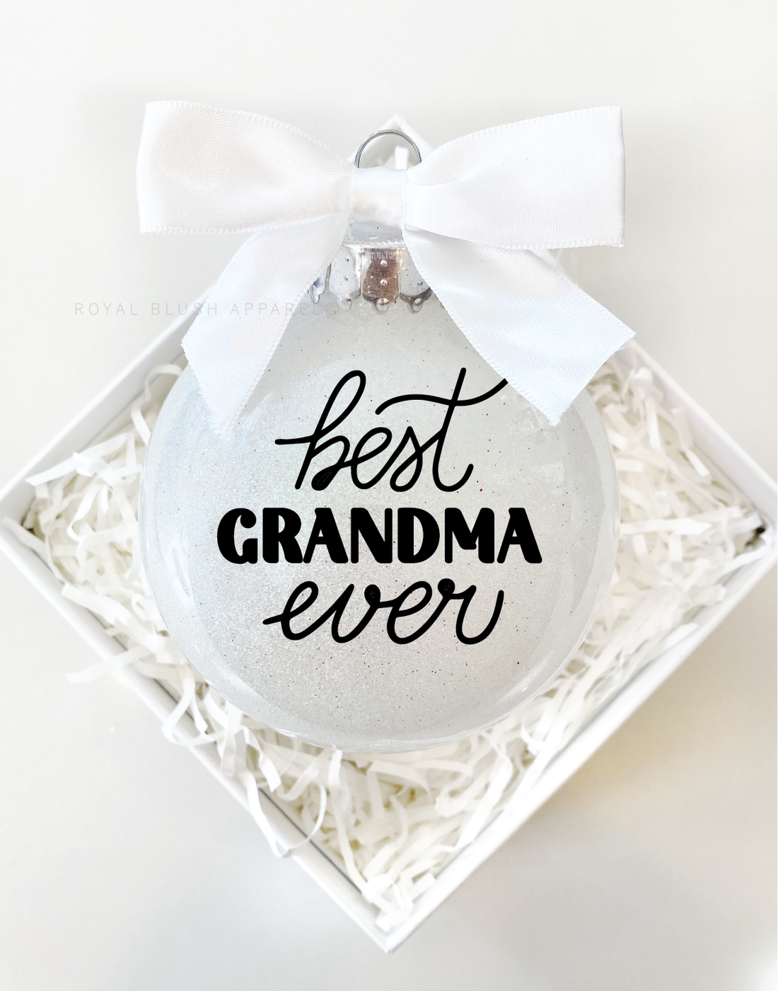 Best (Custom Title) Ever Glitter Ornament