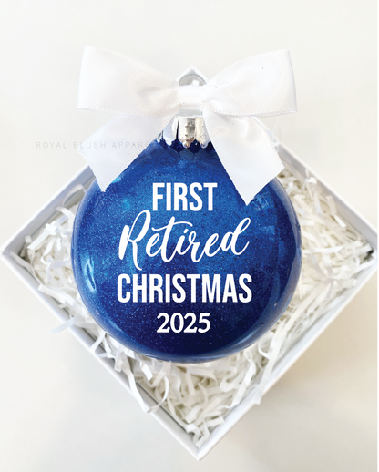 First Retired Christmas 2025 Glitter Ornament
