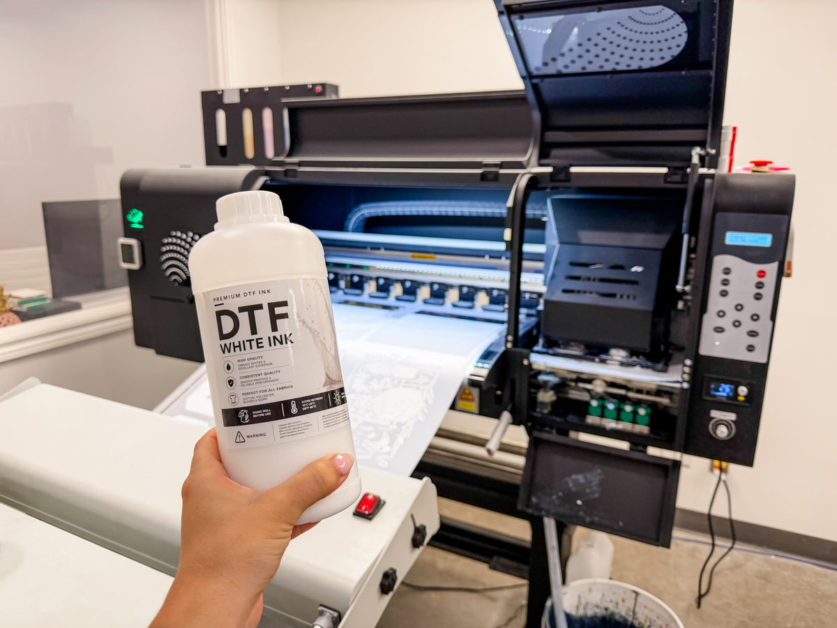 Royal Blush Apparel in-house DTF printing