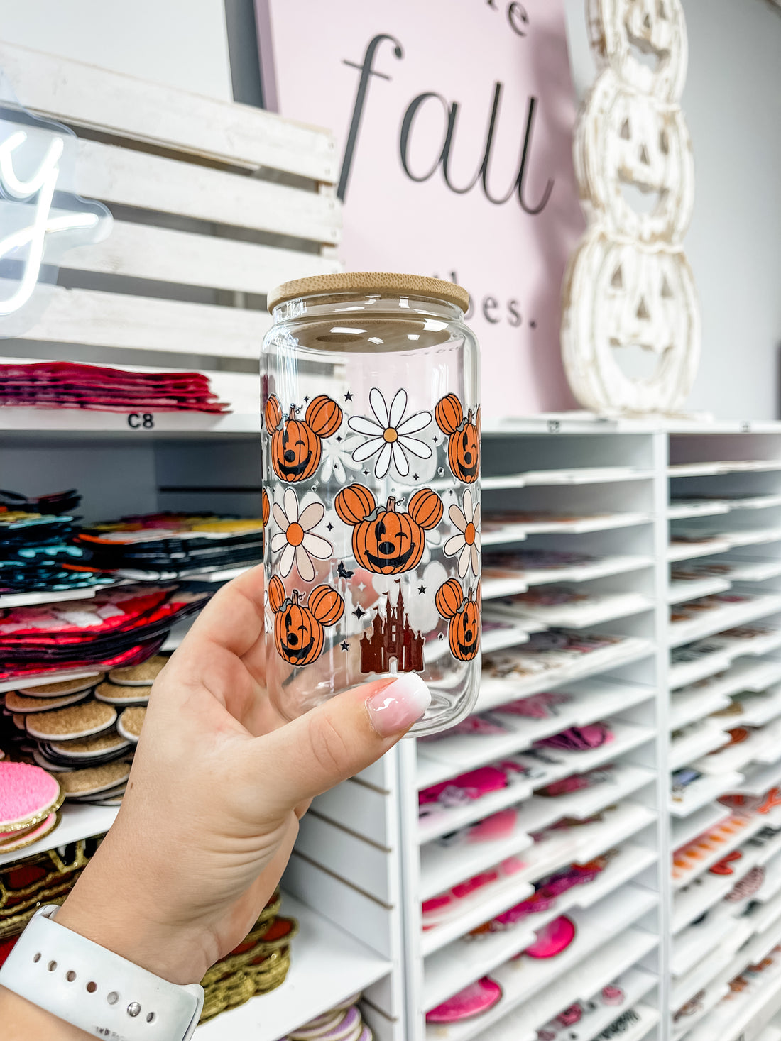 Flower Fall Iced Coffee Glass