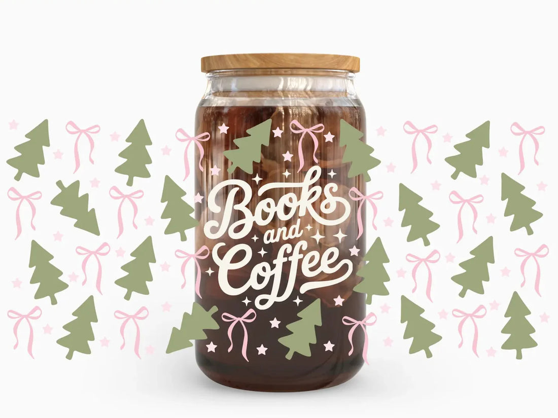 Books &amp; Coffee Iced Coffee Glass