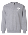 Custom quarter zip sweatshirt with personalized logo or design