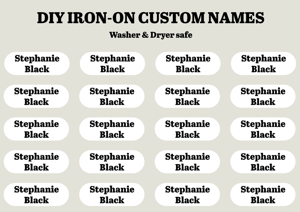 Custom Name Labels (20 Pack)