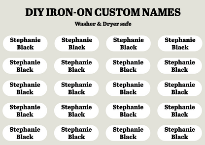 Custom Name Labels (20 Pack)