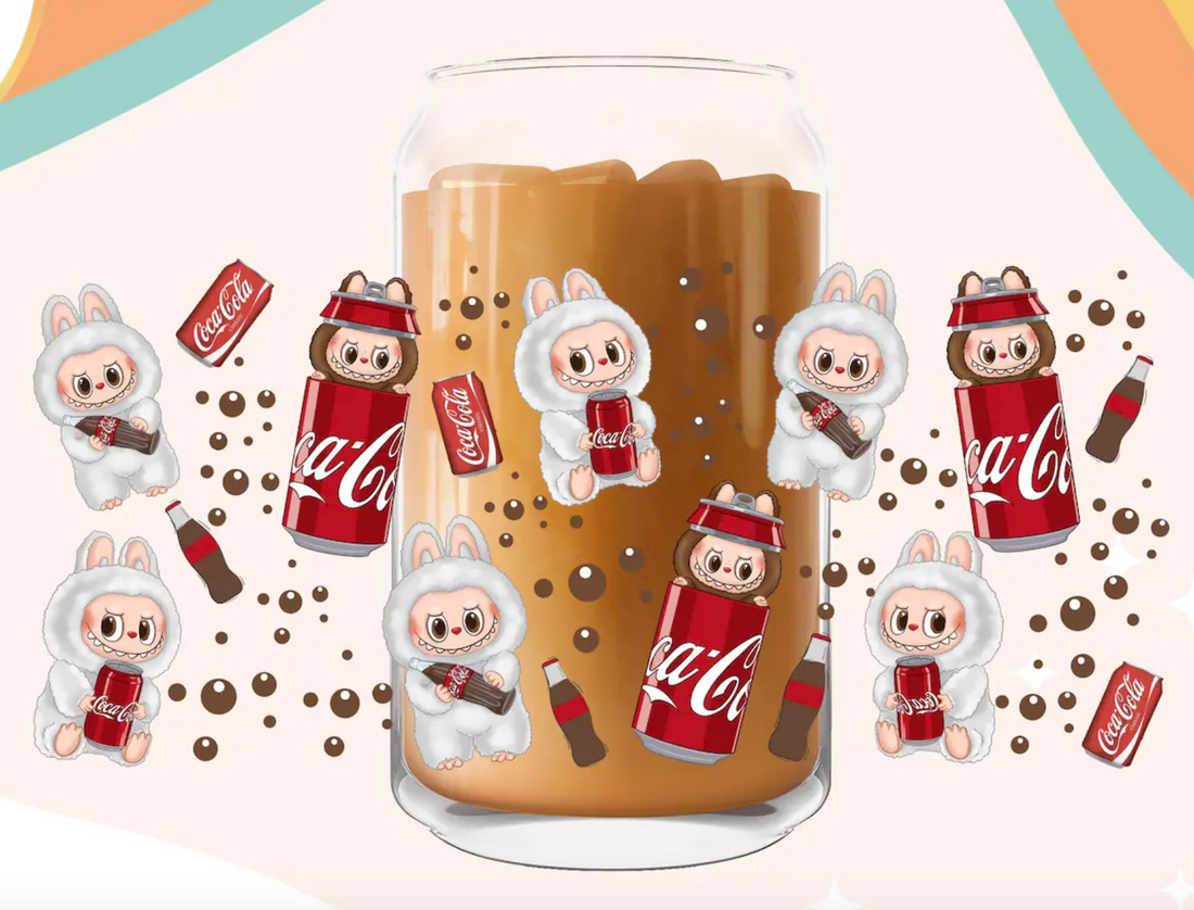 Labubu Coca Cola Iced Coffee Glass