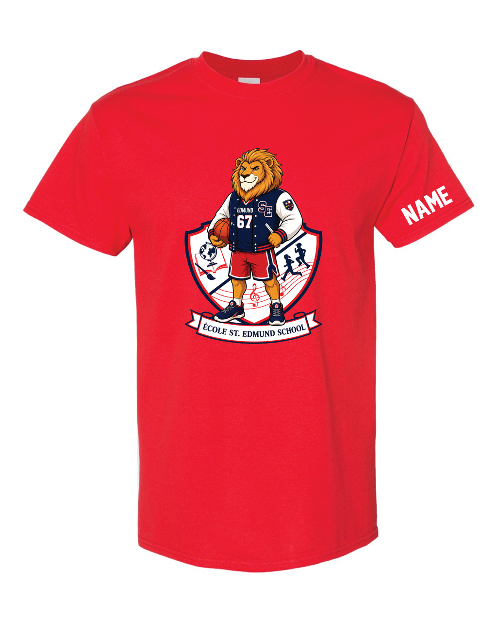 St Edmund Basketball Mascot Cotton T-Shirt