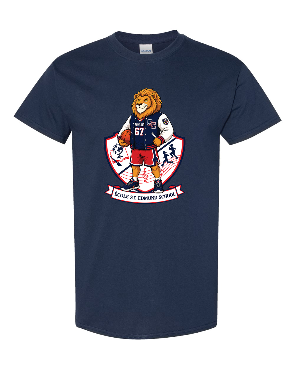 St Edmund Basketball Mascot Cotton T-Shirt