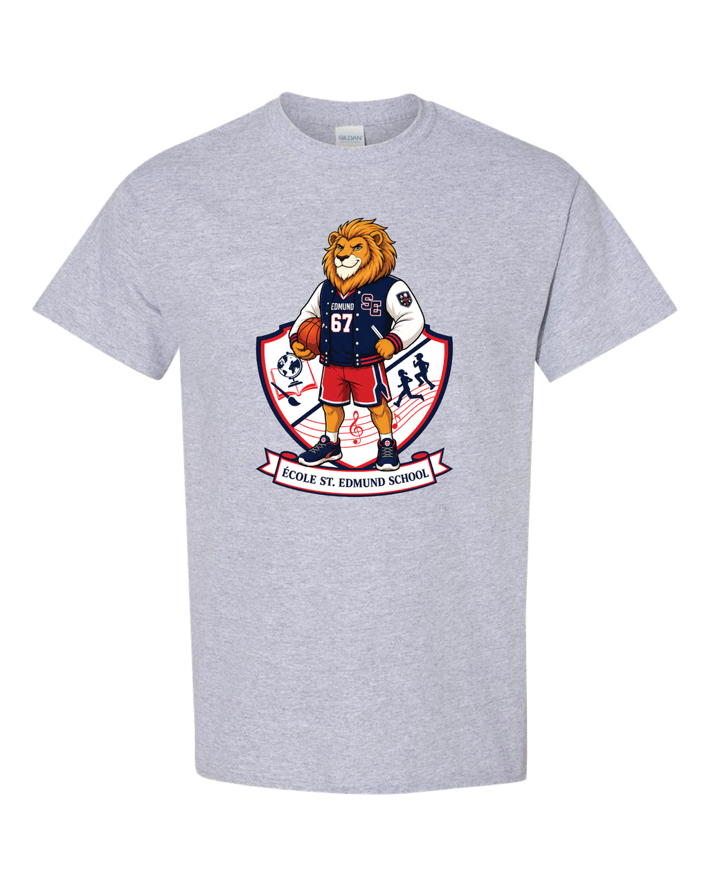 St Edmund Basketball Mascot Cotton T-Shirt