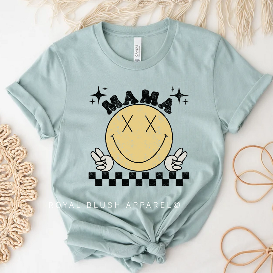 Yellow Smiley Mama Relaxed Unisex T-shirt