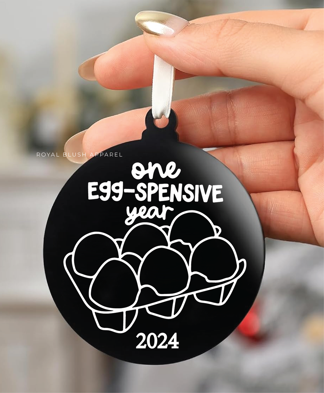 One Egg-Spensive Year 2024 Acrylic Ornament