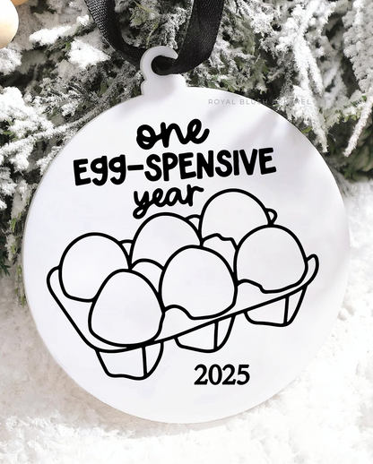 One Egg-Spensive Year 2025 Acrylic Ornament