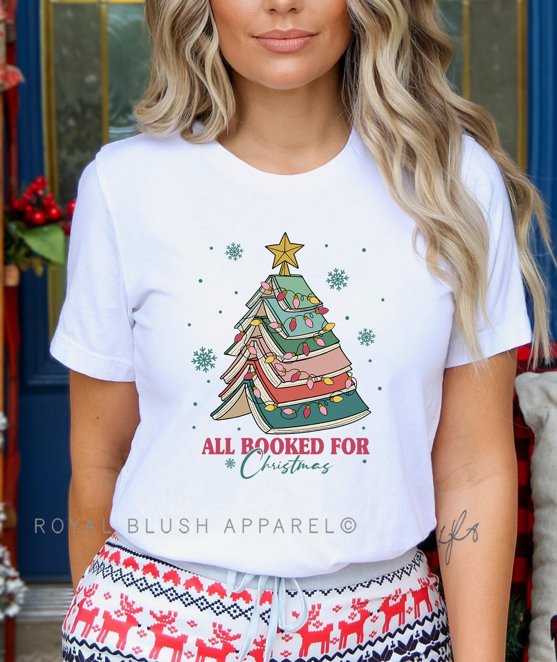 All Booked For Christmas Relaxed Unisex T-shirt