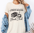 Anti Social Book Club funny bookish T-shirt