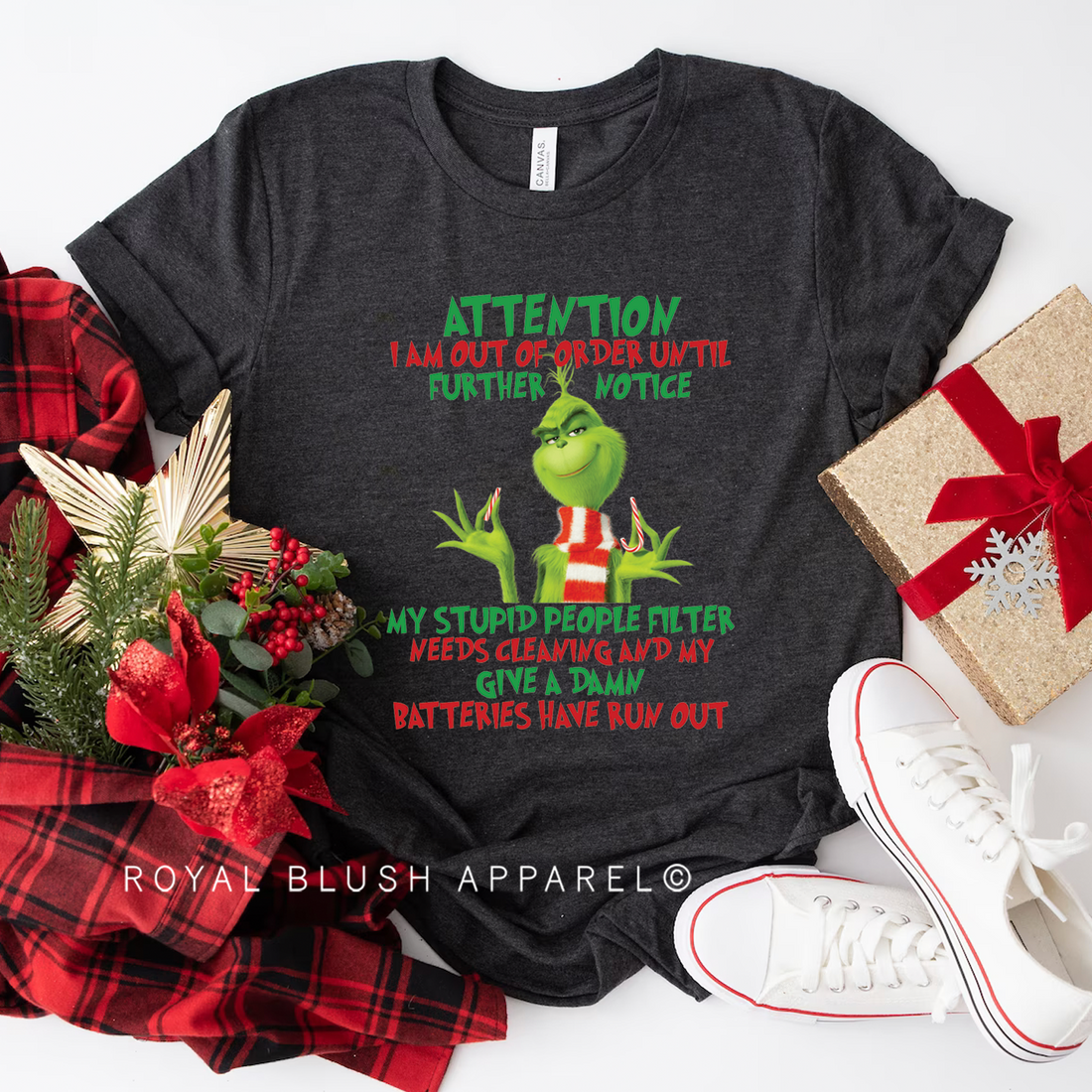 Attention Grinch Relaxed Unisex T-shirt