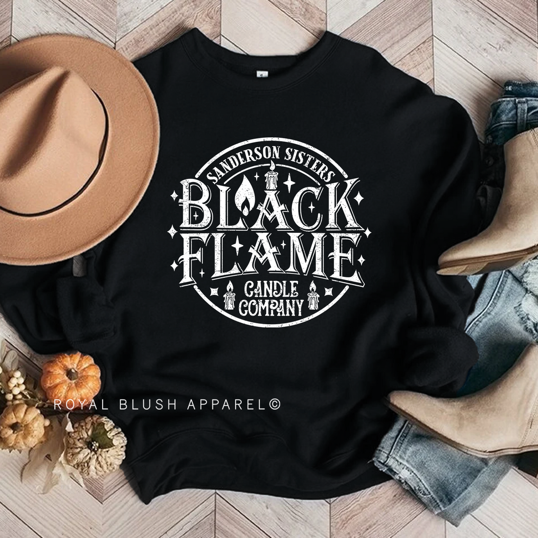 Black Flame Babe Crewneck