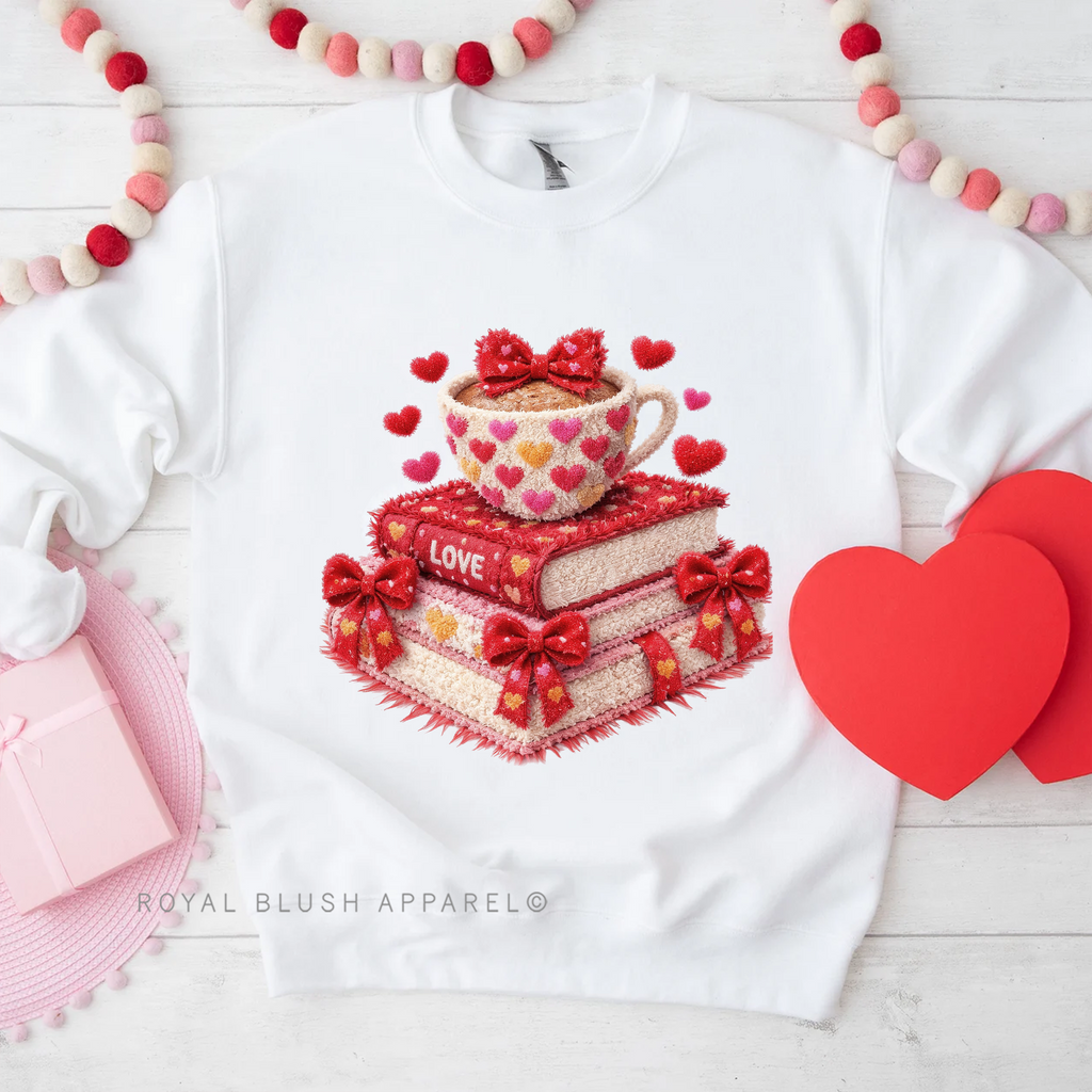 Plush Books And Coffee bookish sweatshirt