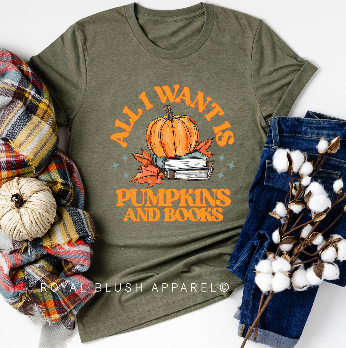 All I Want Is Pumpkin And Books Relaxed Unisex T-shirt